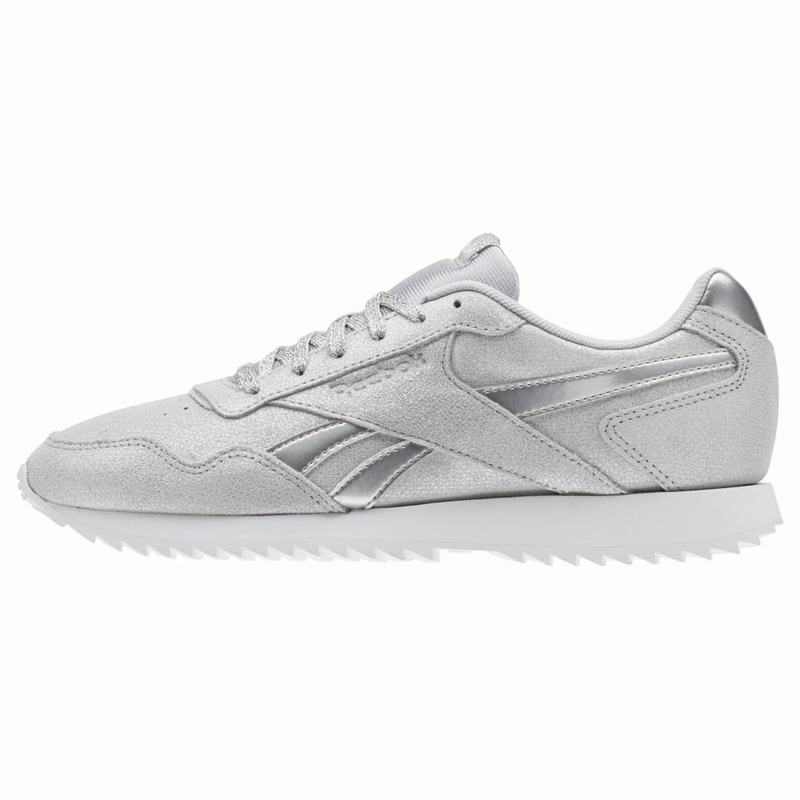 Reebok Royal Glide Ripple Bežecké Tenisky Damske - Strieborne Metal/Biele JW9223IW